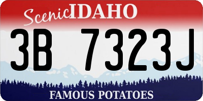 ID license plate 3B7323J