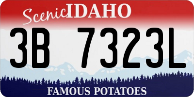 ID license plate 3B7323L