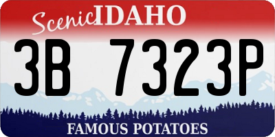 ID license plate 3B7323P