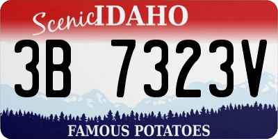 ID license plate 3B7323V
