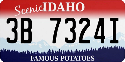 ID license plate 3B7324I