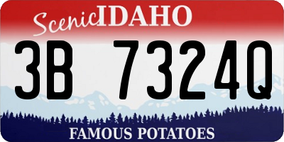 ID license plate 3B7324Q