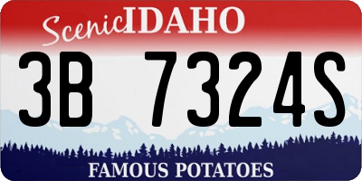 ID license plate 3B7324S