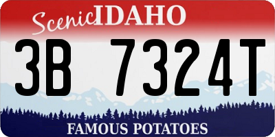 ID license plate 3B7324T