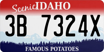ID license plate 3B7324X