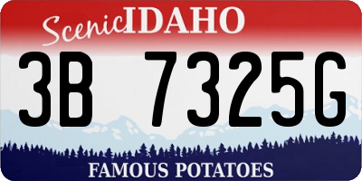 ID license plate 3B7325G