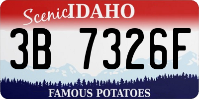 ID license plate 3B7326F