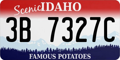 ID license plate 3B7327C