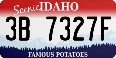 ID license plate 3B7327F