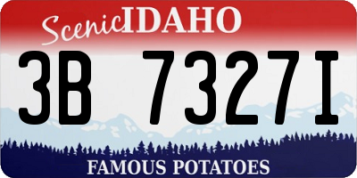 ID license plate 3B7327I
