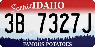 ID license plate 3B7327J