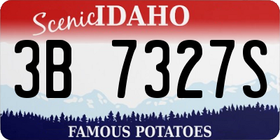 ID license plate 3B7327S