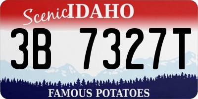 ID license plate 3B7327T