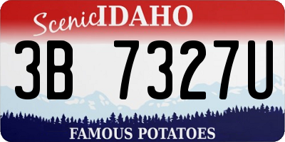 ID license plate 3B7327U