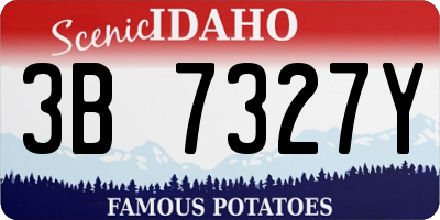 ID license plate 3B7327Y