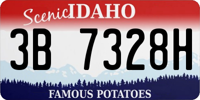 ID license plate 3B7328H