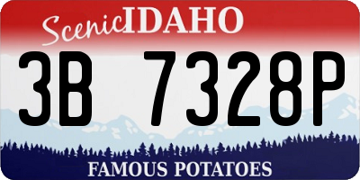 ID license plate 3B7328P
