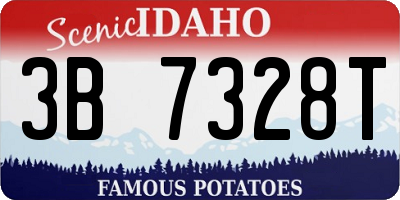 ID license plate 3B7328T
