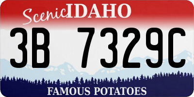 ID license plate 3B7329C