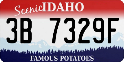 ID license plate 3B7329F