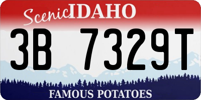 ID license plate 3B7329T