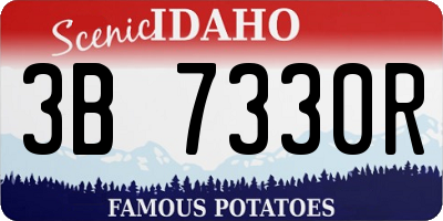 ID license plate 3B7330R