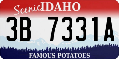 ID license plate 3B7331A