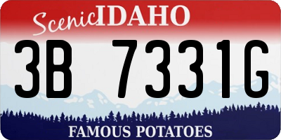 ID license plate 3B7331G