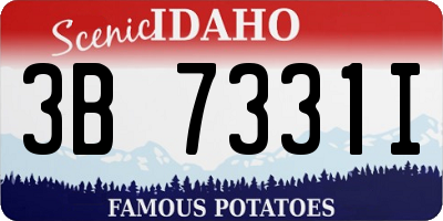 ID license plate 3B7331I