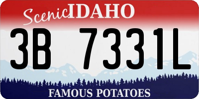 ID license plate 3B7331L