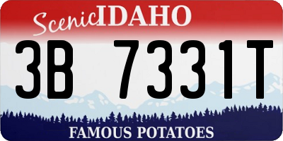 ID license plate 3B7331T