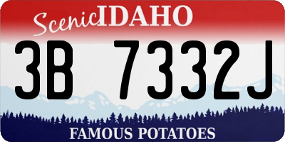 ID license plate 3B7332J