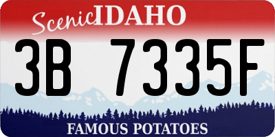 ID license plate 3B7335F