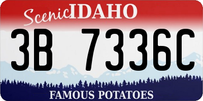 ID license plate 3B7336C