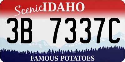 ID license plate 3B7337C