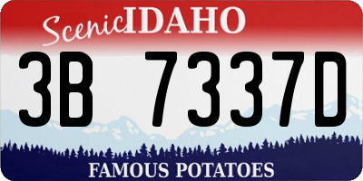 ID license plate 3B7337D