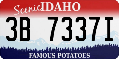 ID license plate 3B7337I