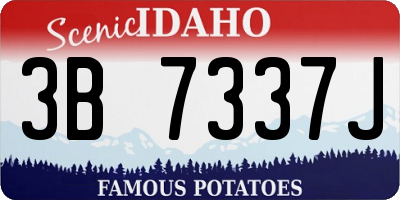 ID license plate 3B7337J