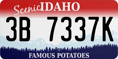 ID license plate 3B7337K