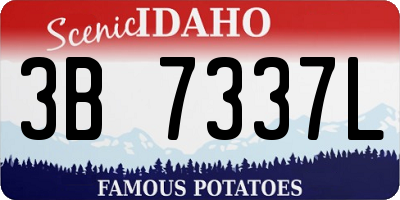 ID license plate 3B7337L