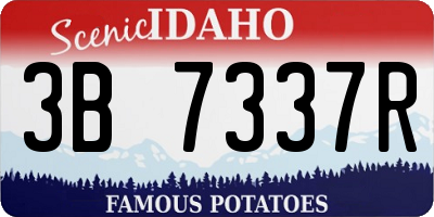 ID license plate 3B7337R