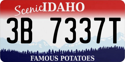 ID license plate 3B7337T