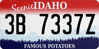 ID license plate 3B7337Z