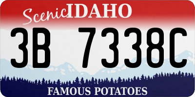 ID license plate 3B7338C