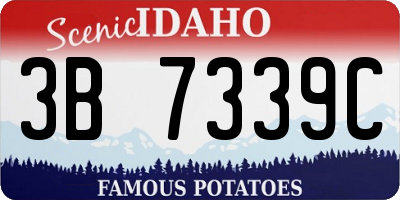 ID license plate 3B7339C