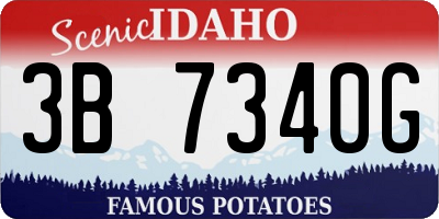 ID license plate 3B7340G