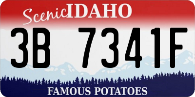 ID license plate 3B7341F