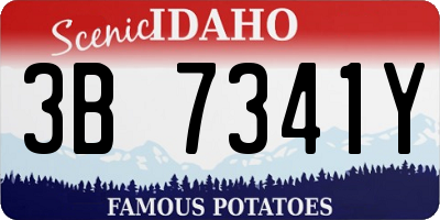 ID license plate 3B7341Y