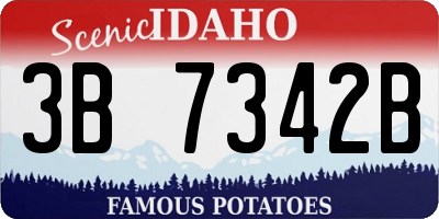 ID license plate 3B7342B