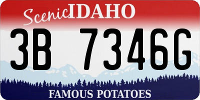 ID license plate 3B7346G